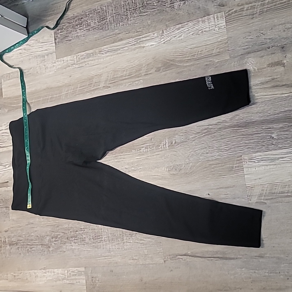 PINK Victoria's Secret High Rise Cotton Leggings BLACK LARGE